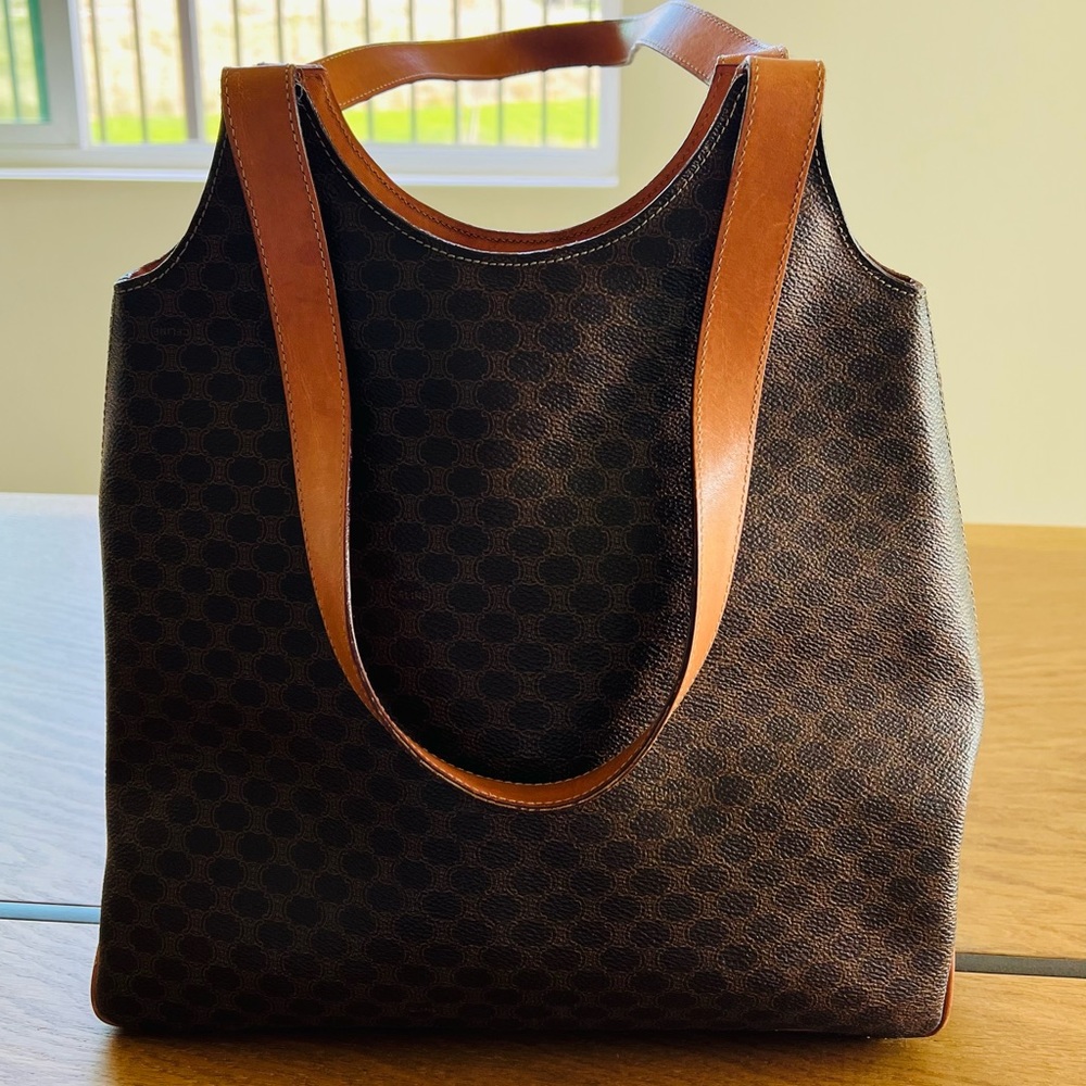 Vintage Celine leather shoulder bag